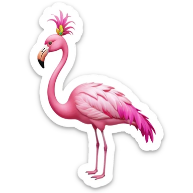 flamingo wearing sunglasses sticker