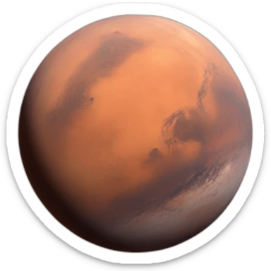 Mars red planet sticker