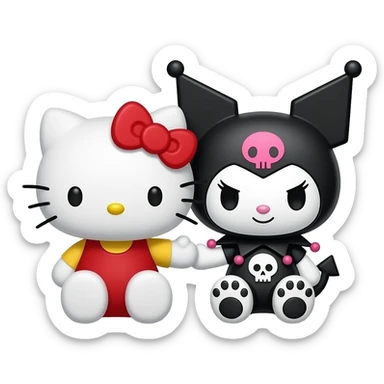 Hello kittyKuromi sticker