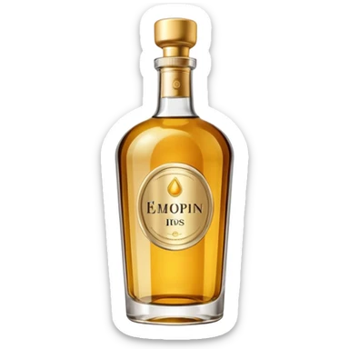 an elegant alcohol bottle sticker