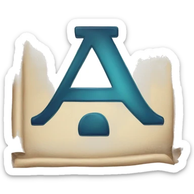 Letter A Currency sticker