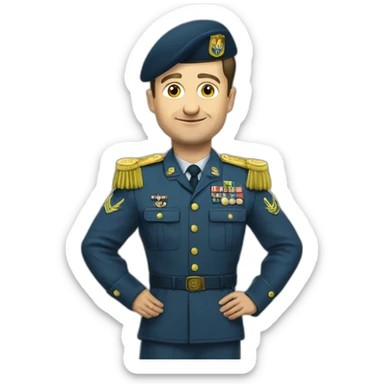 Volodymyr Zelenskyy affrontant un soldat russe sticker