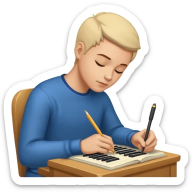 writing music sticker