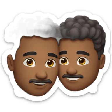 Homosexual couple cuddle love passion sticker