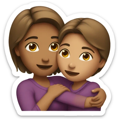 Mom and daughter  sticker