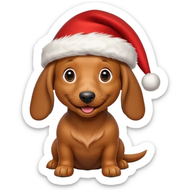 Christmas dachshund sticker