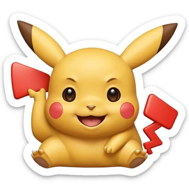 Pikachu smoking weed join laughin sticker