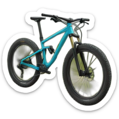 Mtb bike in mountain sticker