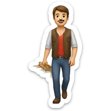 Andando a cabllo sticker