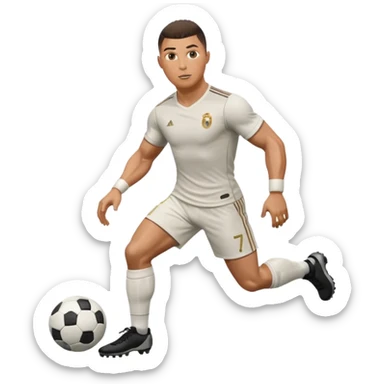 Ronaldo dribbling with a football sticker