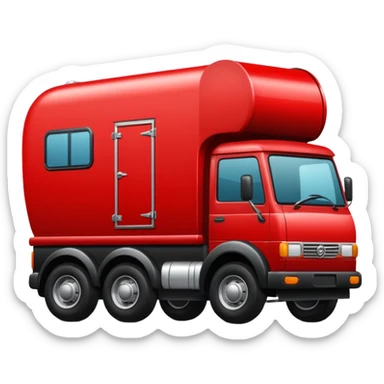 puedes crear unemojis de un camion con remolque sticker
