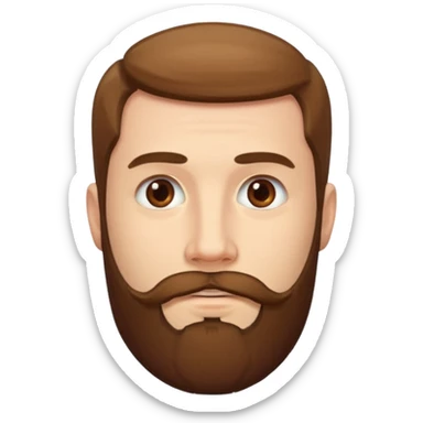 the man with a beard only on his chin sticker