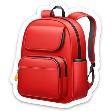 red school backpack, similar to apples sticker