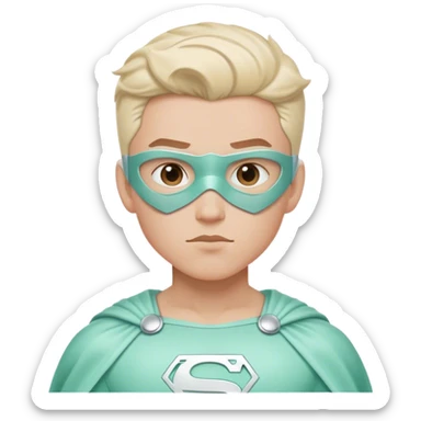 younger super hero mint pastel outfit sticker