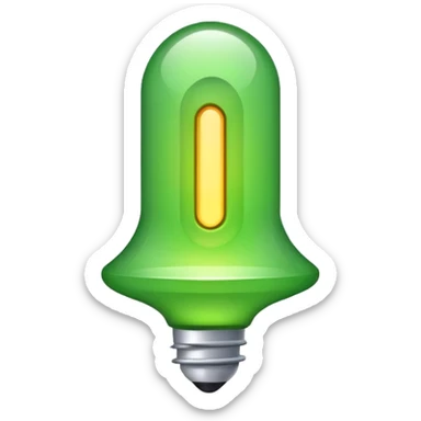 make exclamation Point in light green color  sticker