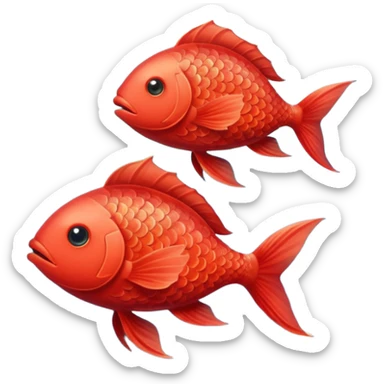 Red Fish Loves The Green Fish sticker
