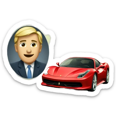 1000000 dollar bill And A Ferrari sticker