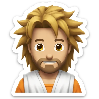 Jesucristo con cabello de Goku sticker