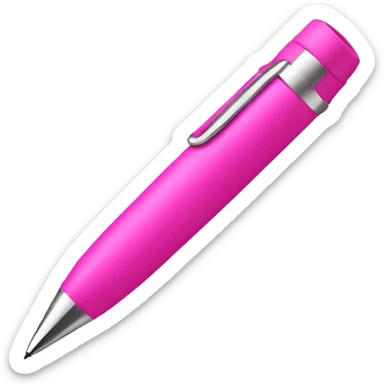 pink pen  sticker