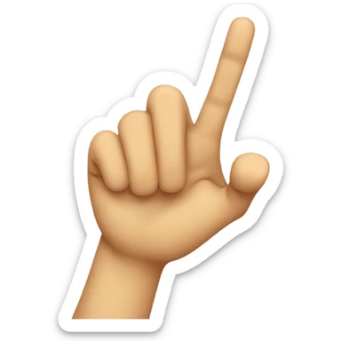 Emoji touching index fingers sticker