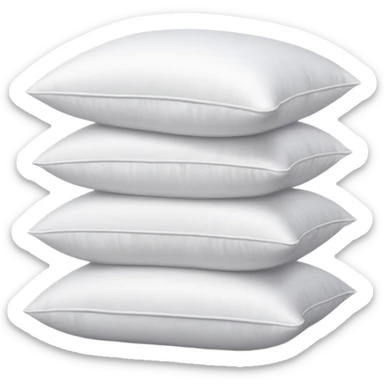 White pillows stack sticker