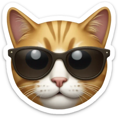 Cat with sunglasses sticker