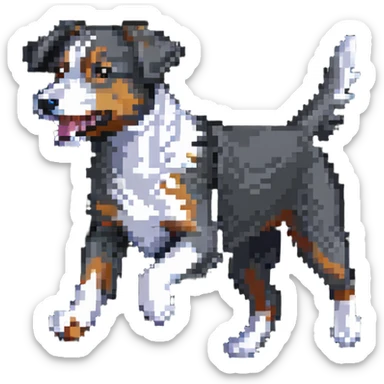 fast running dog sticker