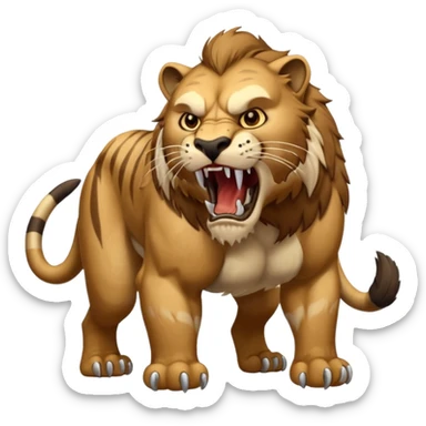 saber-toothed Smilodon sticker