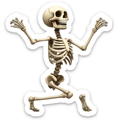 Skeleton dancing sticker