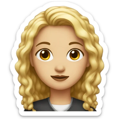 Girl art curator with professional attributes  sticker