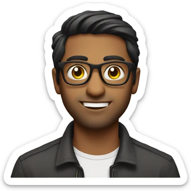 Indian guy in his 20s with specs, good looking  sticker