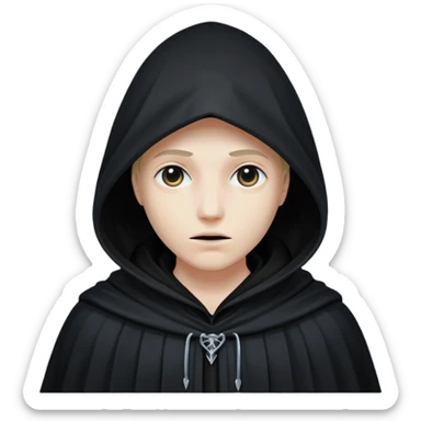 mysterious hooded cant see face from shadow sticker