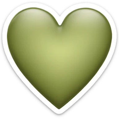 Olive green heart emoji sticker