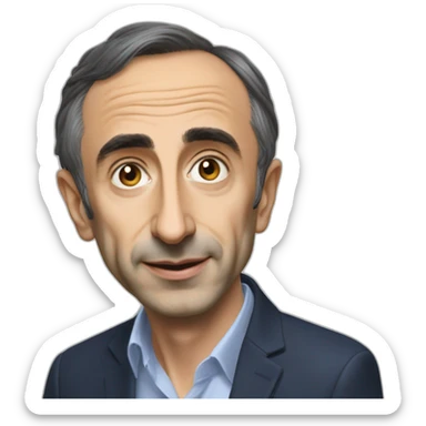 Éric zemmour qui fait un câlin à un immigrés sticker