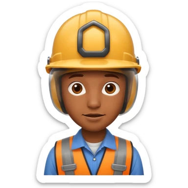 Ant worker with a helmet  sticker