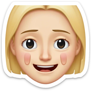 chatbot has half smile and half cry face sticker