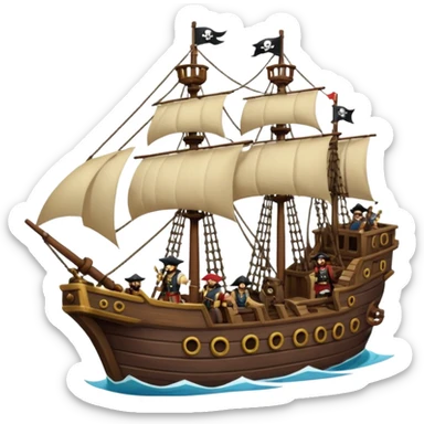 War pirates tractor drivers ship flotilla meme sticker