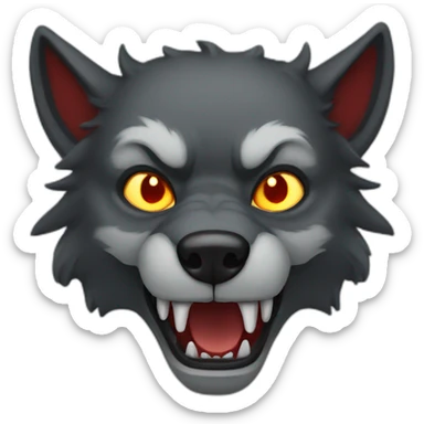demon wolf sticker