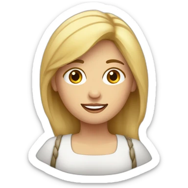 Mujer rubia con coleta Pamplona estilo kukusumuxu sticker