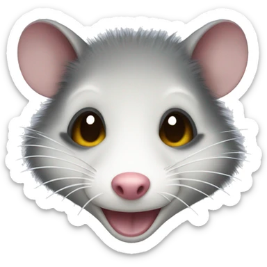 opossum Face with Tears of Joy Emoji sticker