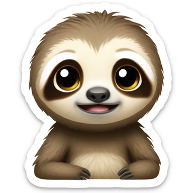 Crying cute baby sloth  sticker