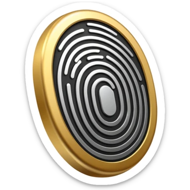 I want a logo that shows that you can create your own digital fingerprint, so that the logo is a fingerprint, but in a futuristic and professional way, and it looks very elegant, using colors that make it look like it belongs to the wealthy. sticker