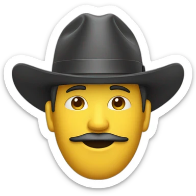 un hombre con sombrero de paja fumando vape sticker