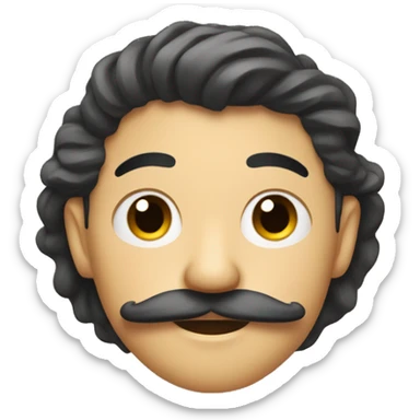 vietnamien avec une petite moustache et un petit bouc sticker