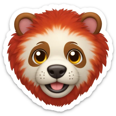 red furr sticker