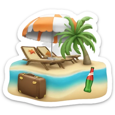 a emoji for enjoy a vacation with the "enjoy" word sticker