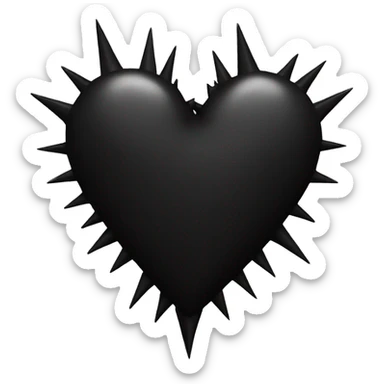 Black heart with spikes  sticker