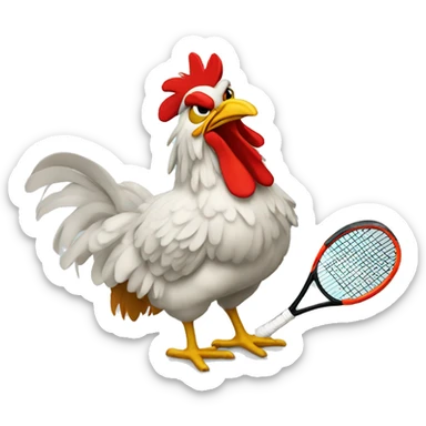 El Gallo con tenis sticker