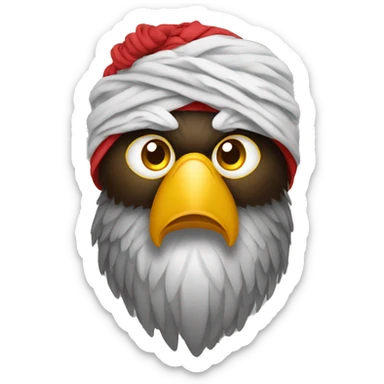 Eagle with an afghan turban sticker