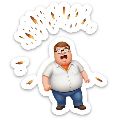 peter griffin blowing up sticker